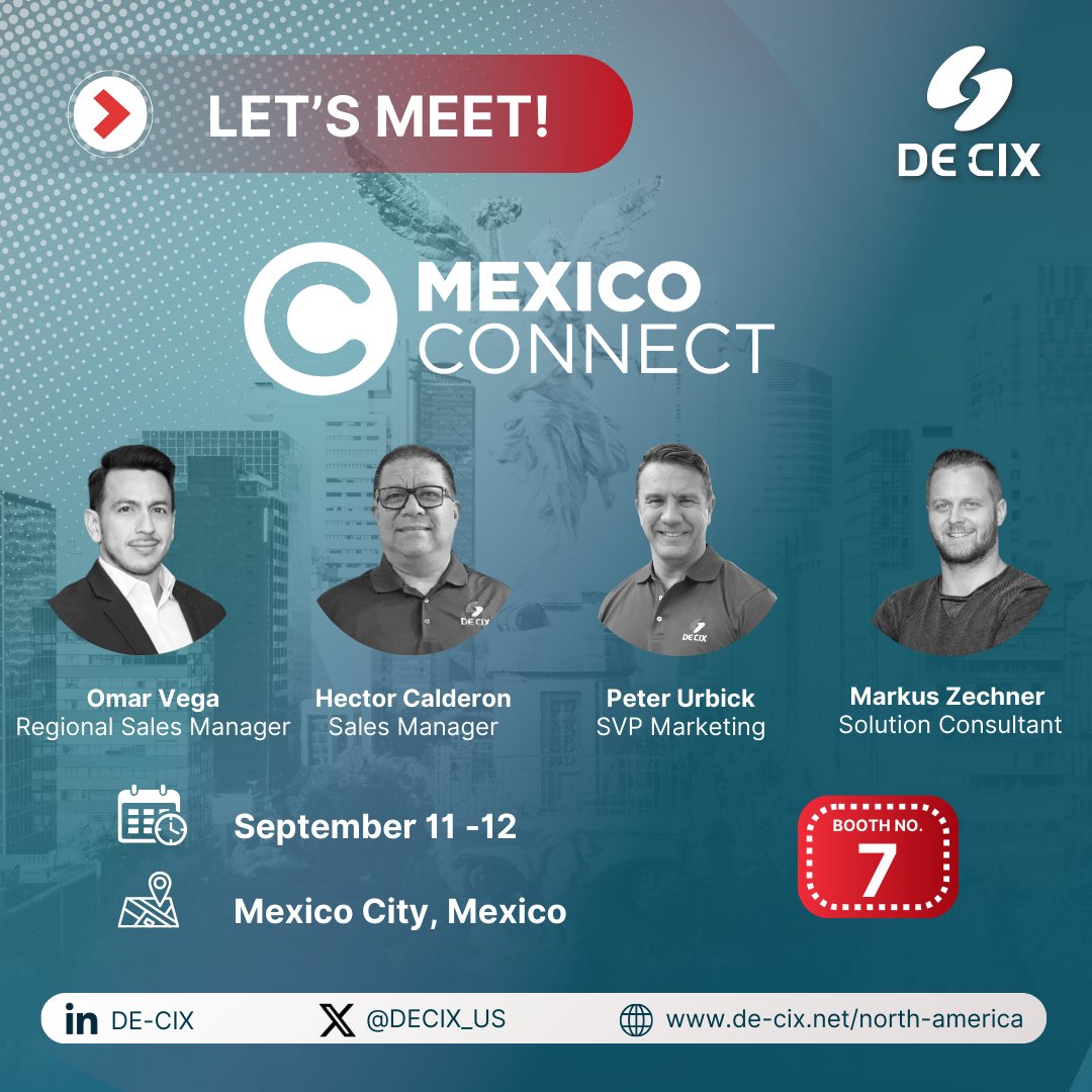 Our team is excited to be back in Mexico City in just 2 short weeks for #MexicoConnect! Will you be there? Visit booth 7 to chat with our crew of connectivity solution experts or shoot us a message to schedule time to chat, maybe over a drink? 🍹🍺 See you soon!
