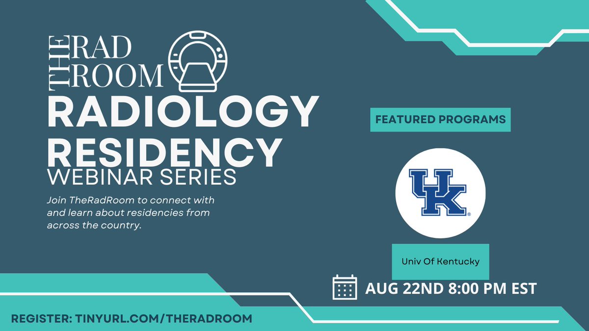 TheRadRoom (@theradroom) on Twitter photo Our #Match2025 Radiology Residency Series starts THURSDAY at 8 PM EST, featuring University of Kentucky (<a href="/UKy_RAD_RES/">University of Kentucky Radiology Residency</a> ).
Register here if you haven't already: docs.google.com/forms/d/e/1FAI…
#futureradres Our #Match2025 Radiology Residency Series starts THURSDAY at 8 PM EST, featuring University of Kentucky (<a href="/UKy_RAD_RES/">University of Kentucky Radiology Residency</a> ).
Register here if you haven't already: docs.google.com/forms/d/e/1FAI…
#futureradres