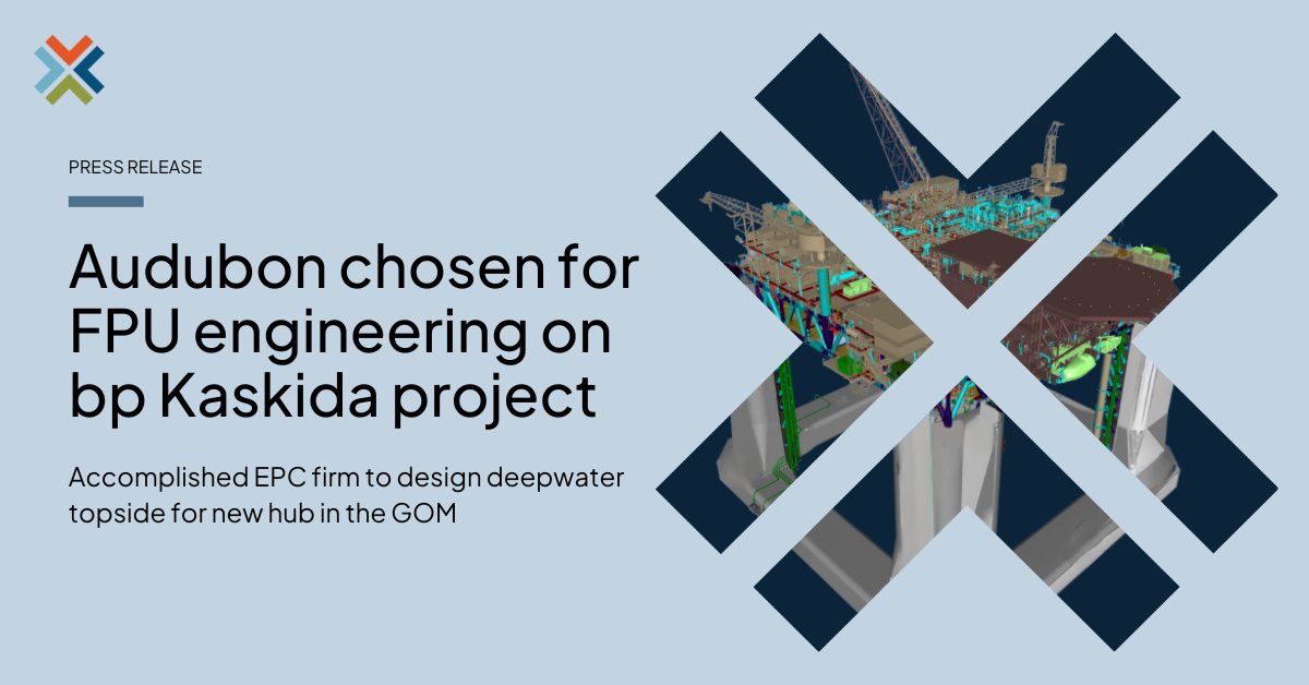 bp has awarded engineering work to Audubon for its Kaskida FPU in the GOM. We are excited to contribute our engineering proficiency to one of the most significant plays in US history. Read more: audubon.info/n-bpKaskida 

#Kaskida #Paleogene #GOM #deepwater #FPU #offshore
