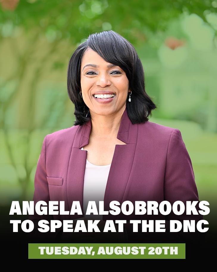 AlsobrooksForMD's tweet photo. I’m so excited to be taking the stage at the @DemConvention tonight!

I’m going to be sharing why my friend and mentor @KamalaHarris is going to make an incredible President. Together, we will fight for a future where our freedoms are protected and our families can thrive. https://t.co/2YmGWj3Jrr