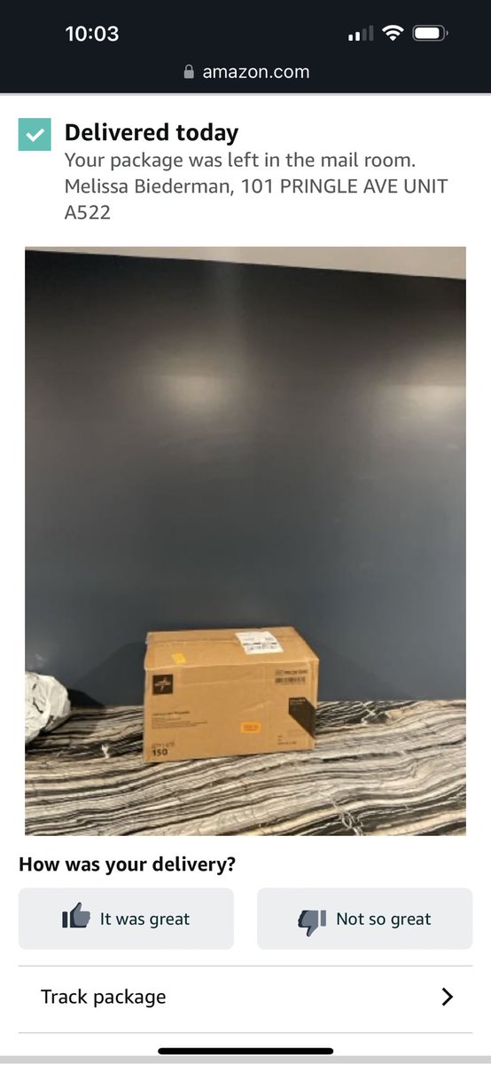 prosecutr_libba's tweet photo. @AmazonHelp I am disabled. I live in a complex with a package locker. Big signs throughout state Amazon is only to deliver to the lockers in the package room.  Yet this is what happens: https://t.co/oP0e1VvK4S