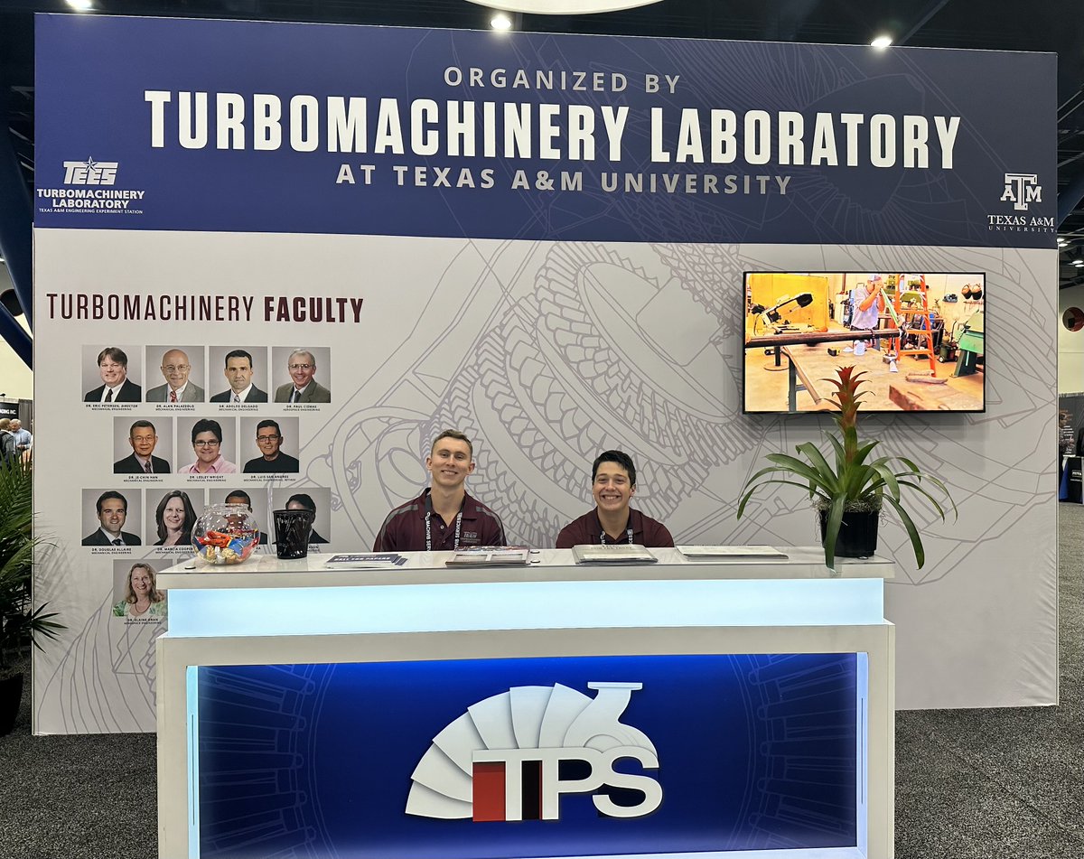 TurboLabTEES's tweet photo. We're here at the 2024 @TPSymposia! Visit booth #2022 to meet a few of our talented students and learn about partnership opportunities, our workforce development initiatives, exhibiting and attending TPS and ATPS, and more.

#TurboLab #TPS #TPS2024 #WorkforceDevelopment https://t.co/BuACdbqBpP