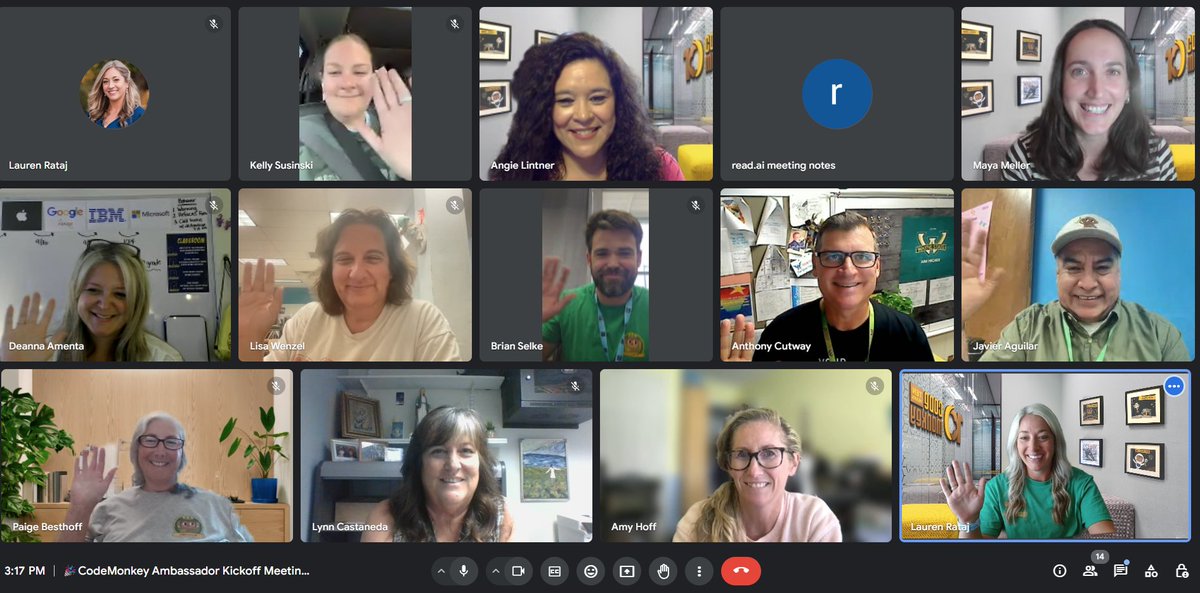 LaurenRataj3's tweet photo. 🐵Thank you to our @CodeMonkeySTU Ambassadors for joining us at our kickoff meeting today. We are so excited to collaborate with you this year to inspire the next generation of coders! 🥳#CodeMonkeyAmbassador https://t.co/ZZd7bddmf2