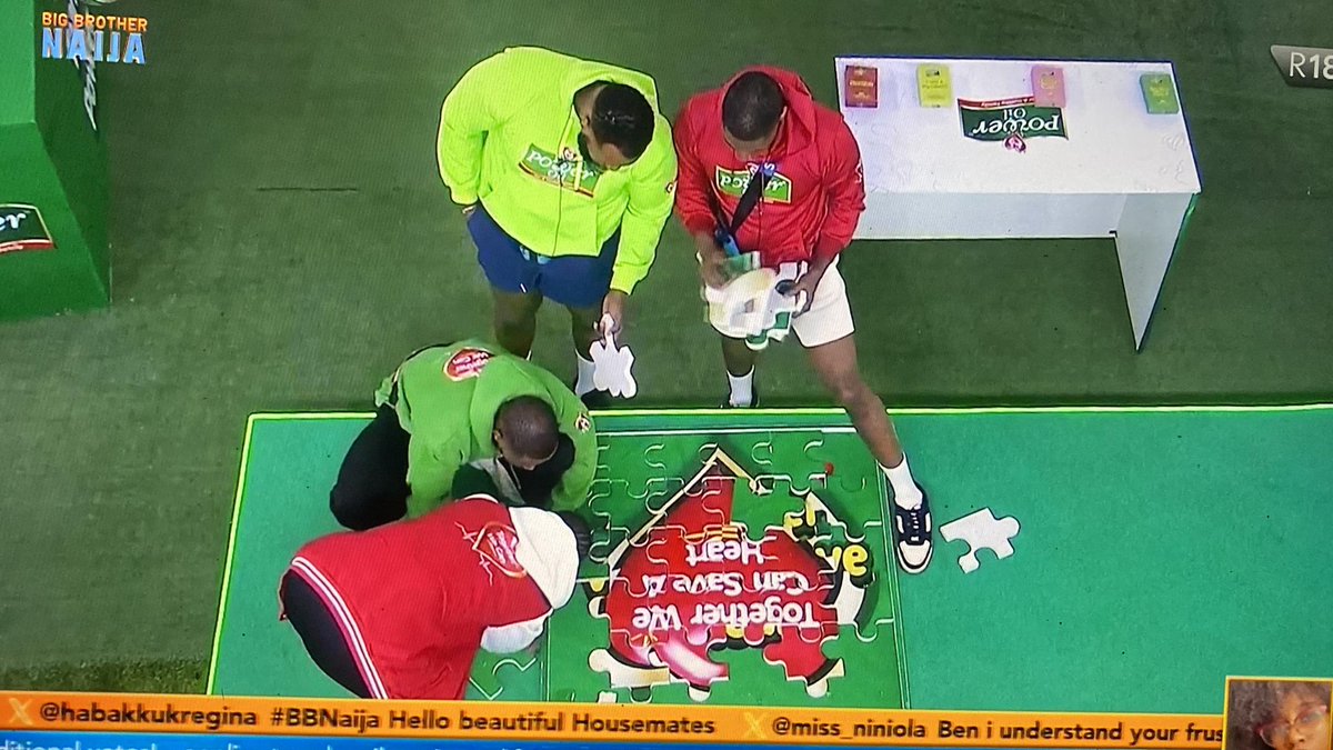 PowerOilNG's tweet photo. Let's Puzzle ! 🧩 

With @WannixHandi @ShaunOkojie @mbadiwetwins @iamkellyrae1 

#PowerOilxBBN #PowerOilxBBNTaskDay #PowerOil #MyChoice #TogetherWeCanSaveAHeart https://t.co/5AqkR1PTqP