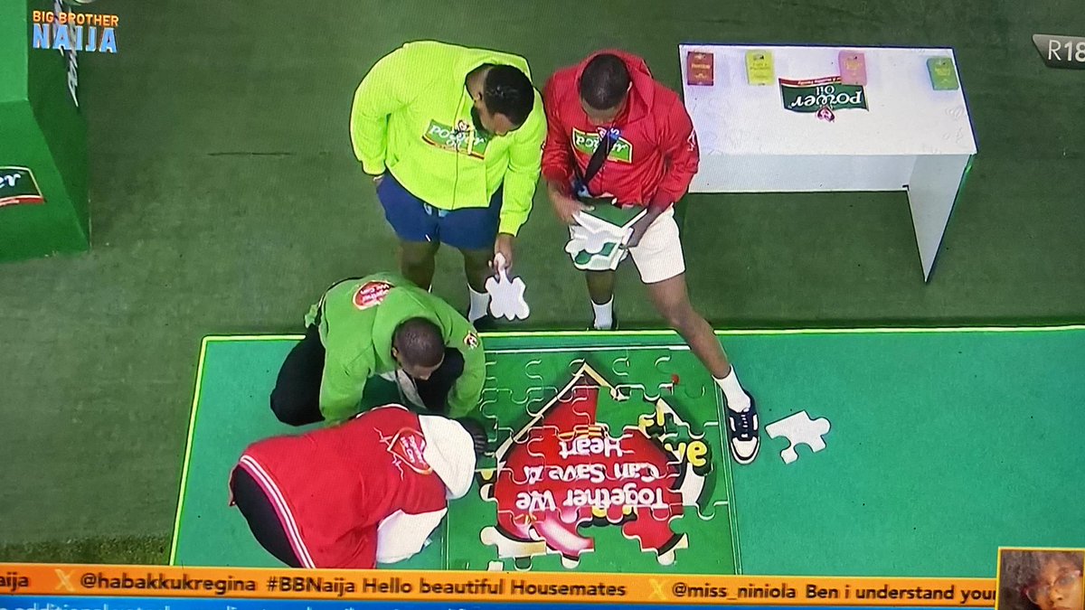 PowerOilNG's tweet photo. Let's Puzzle ! 🧩 

With @WannixHandi @ShaunOkojie @mbadiwetwins @iamkellyrae1 

#PowerOilxBBN #PowerOilxBBNTaskDay #PowerOil #MyChoice #TogetherWeCanSaveAHeart https://t.co/5AqkR1PTqP