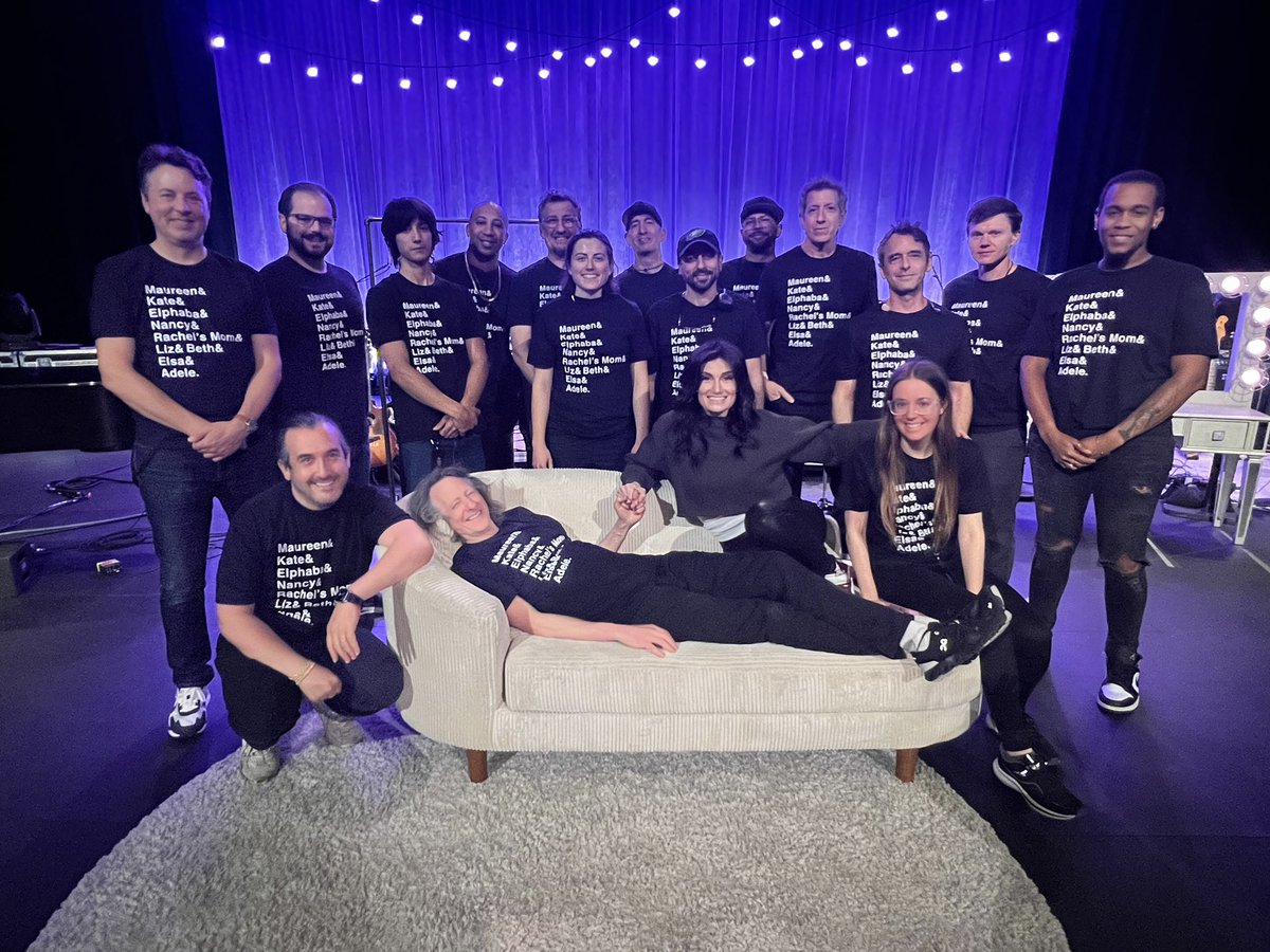 idinamenzel's tweet photo. I’m having withdrawal already. 
This is an extraordinary group of people. I’m so proud of this show and hope to revisit it. I love you, band and crew!  #TMOLMTour https://t.co/bVo0JsLXj5