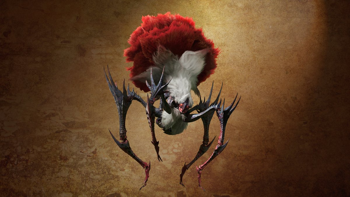Monster Hunter Wilds da la bienvenida a un nuevo Temnoceran, Lala Barina, que teje su nido en el Bosque Escarlata. Lala Barina se mueve con una gracia inquietante, desplegando su tórax a voluntad, revelando la apariencia de una rosa en flor. #MHWilds