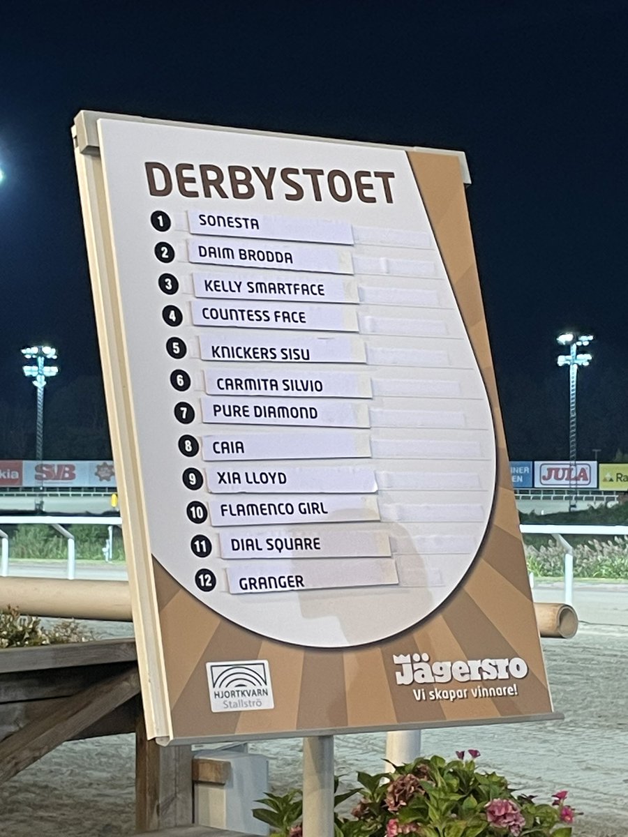 travronden's tweet photo. DERBYSTOET. Här är startlistan till 2024 års upplaga. https://t.co/VVvuK8906D