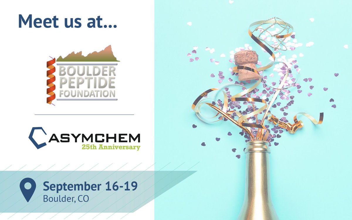 Meet us at the Boulder Peptide Symposium in Boulder, Colorado! Our very own VP of Technical Business Development, <a href="/Charles/">Charles I.</a> Chase will be delivering a talk that you'll want to hear. Be sure to toast with us at the Welcome Reception 🥂 to celebrate this jam packed conference!