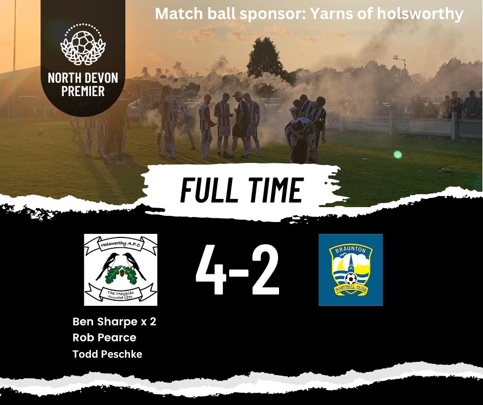 Holsworthy reserves take the win against Braunton FC.
Good luck to Braunton for the rest of the season.
UTM🖤🤍