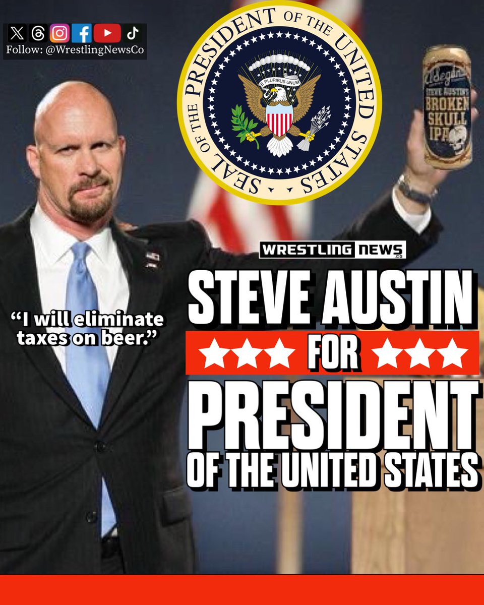 Stone Cold Steve Austin’s poll numbers are surging.