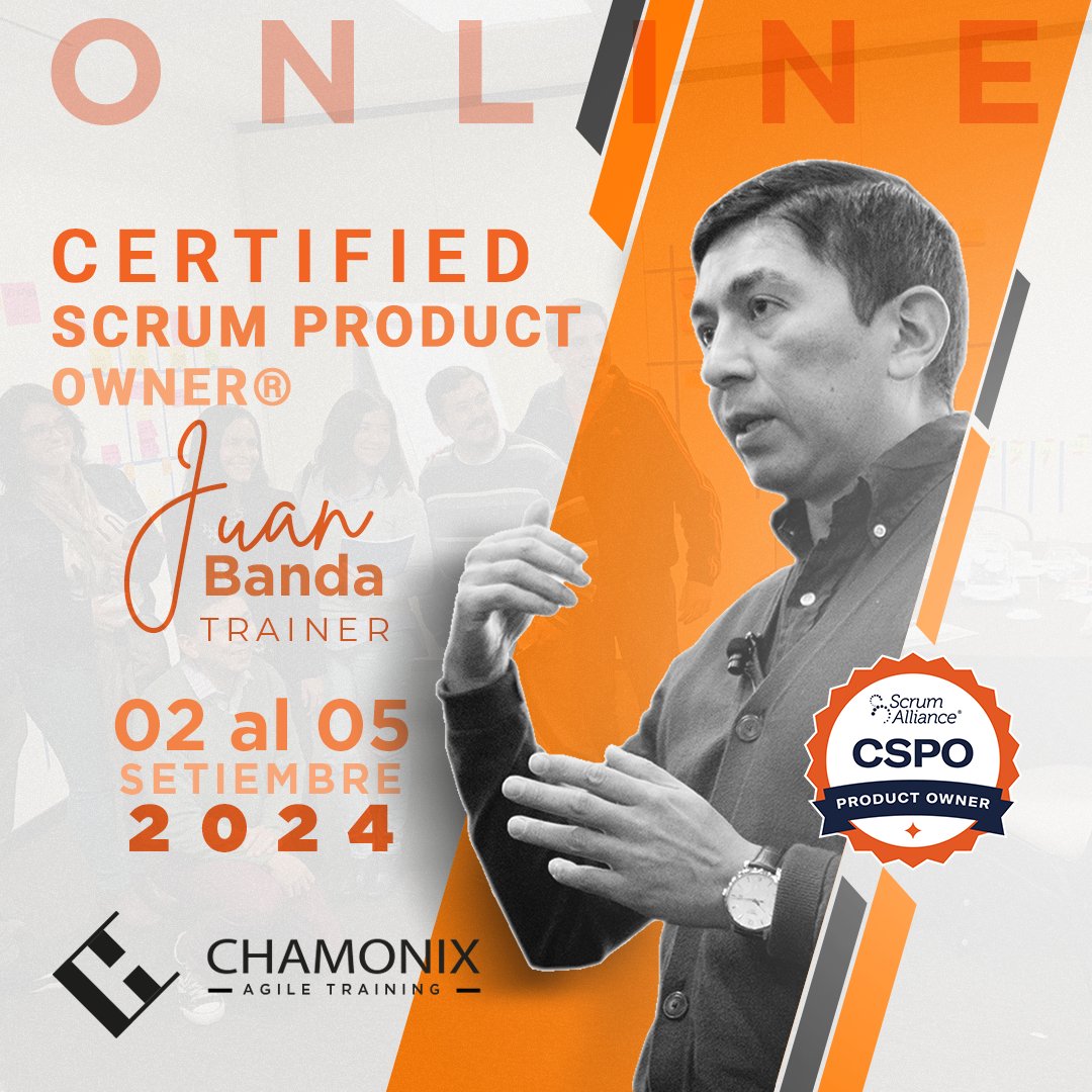 El curso Certified Scrum Product Owner (CSPO) te equipa con las habilidades para anticipar las necesidades del mercado y guiar a tu organización hacia el éxito. ¡No te pierdas nuestro próximo curso online que comienza el próximo lunes 2 de setiembre!

Info bit.ly/CSPO_JB