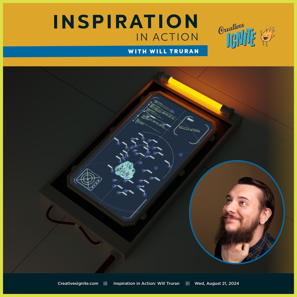 Inspiration in Action with Will Truran
creativesignite.com/will-truran/

Will Truran is a design professor who is always experimenting. He shares the parts of his creative journey and where he has drawn inspiration.

Aug 21, 2024 at 7:30pm BST / 2:30pm ET creativesignite.com/signup