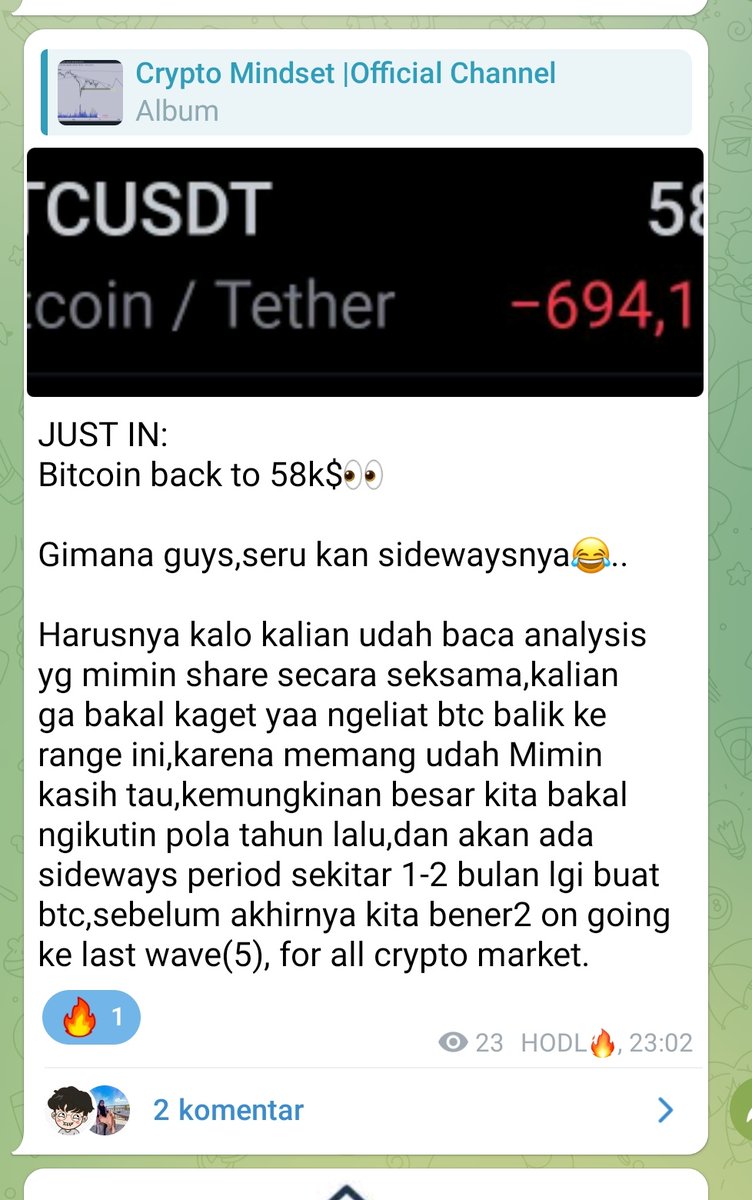 cryptomindsetid's tweet photo. Alpha information,Alpha analysis yang selalu saya share secara gratis ditelegram.

biar kalian sendiri yang menilai seberapa daging&amp;akuratnya informasi yg saya berikan ini.

https://t.co/5EaL20rFoO

#BTC #crypto #cryptomindsetid https://t.co/hydt5kfx2f