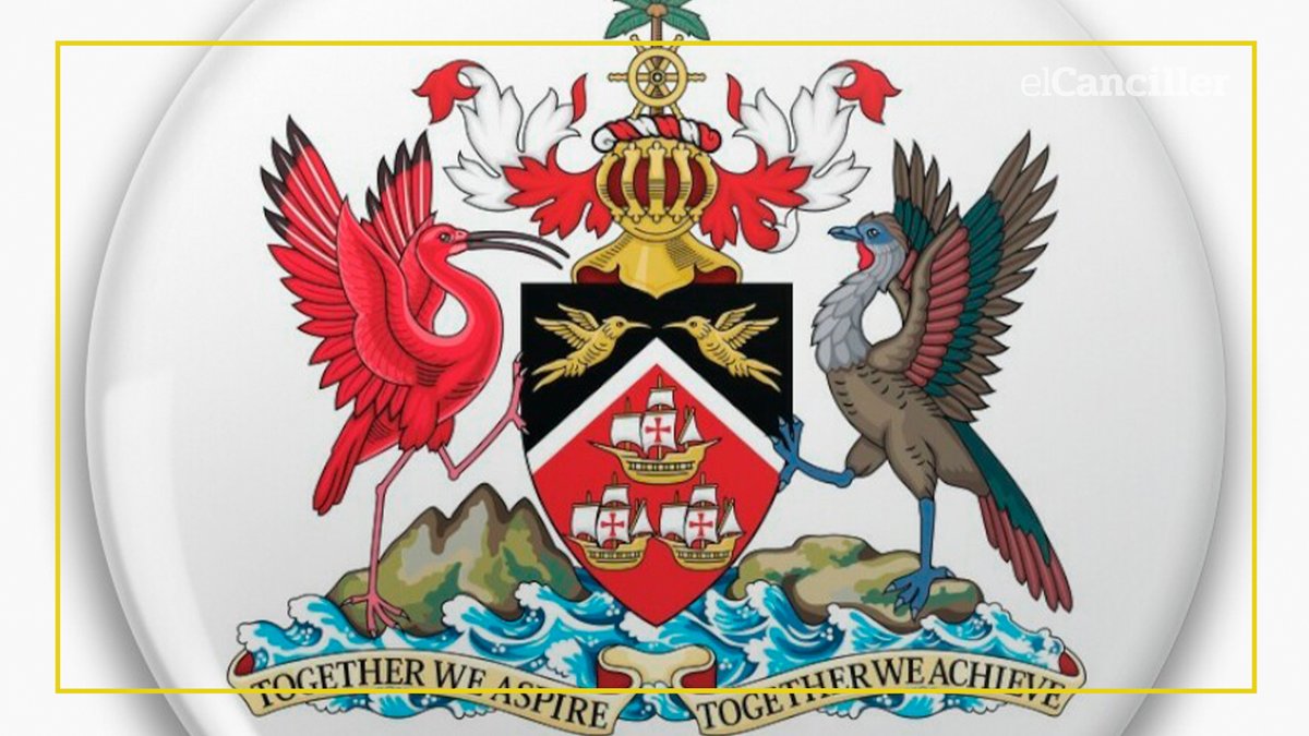 elcancillercom's tweet photo. [AHORA] Trinidad y Tobago rediseñará su escudo nacional para eliminar las carabelas de Colón, con el objetivo de "borrar referencias coloniales" y "reafirmar la identidad cultural": las reemplazará por un tambor. https://t.co/oXh53lyHgI