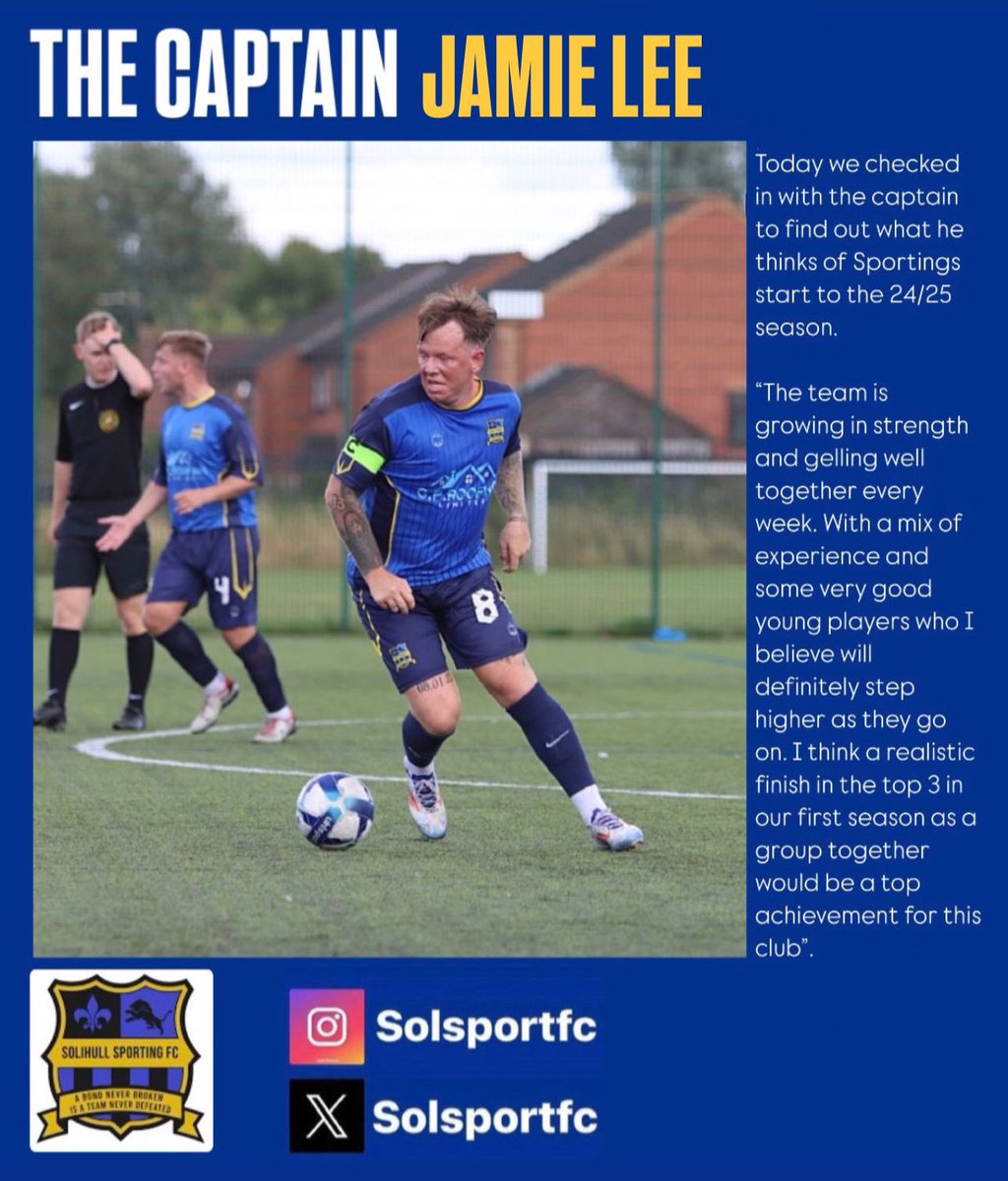 Today we had a chat with Club captain <a href="/jamiesant_33/">jamie.</a> , Jamie has been a huge part in helping gel the group together which has contributed to our positive start 🔵🟡⚽️