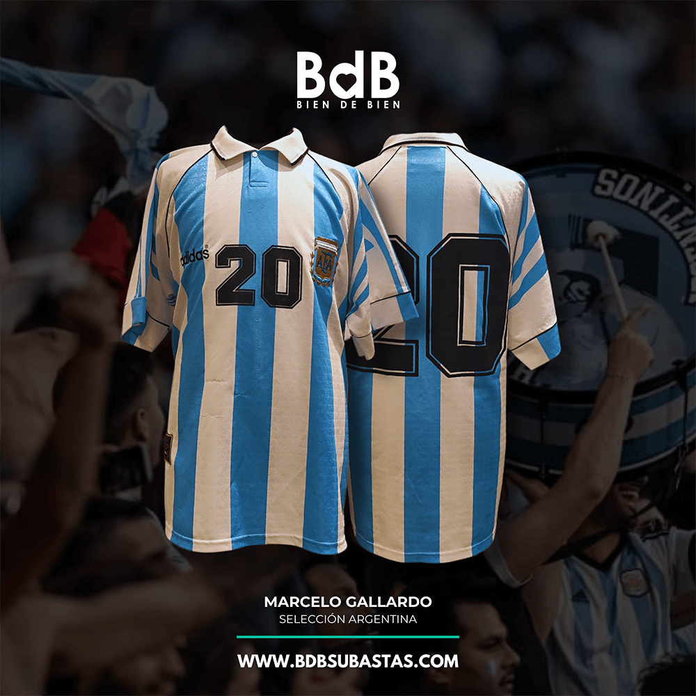 🔥Ideal para hinchas de River ¡Y también de la selección! No te pierdas esta increíble subasta:

Selección Argentina Match Issued de Marcelo Gallardo, año 1996, dorsal 20 ¡Acá! bdbsubastas.com/subasta/argent…

Tenés tiempo hasta el martes 27 de agosto #MarceloGallardo #BienDeBienSubastas