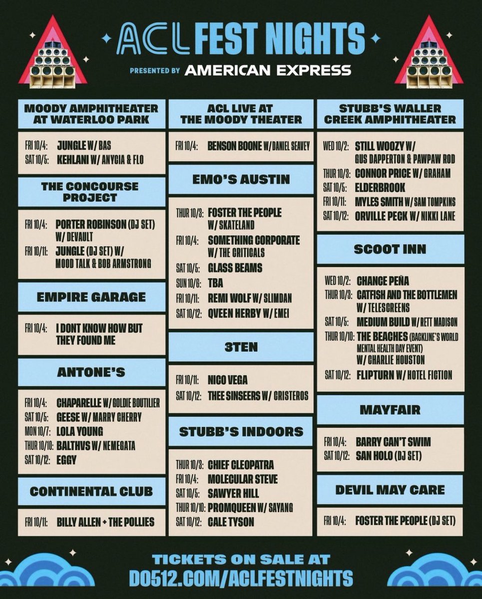 Chief Cleopatra (@chiefcleopatra) on Twitter photo Playing my first ever <a href="/aclfestival/">ACL Festival</a> late night show 10/3 🔥⭐️❤️🔥
Ticket link ticketmaster.com/event/3A006102…
See y’all there 😎 Playing my first ever <a href="/aclfestival/">ACL Festival</a> late night show 10/3 🔥⭐️❤️🔥
Ticket link ticketmaster.com/event/3A006102…
See y’all there 😎