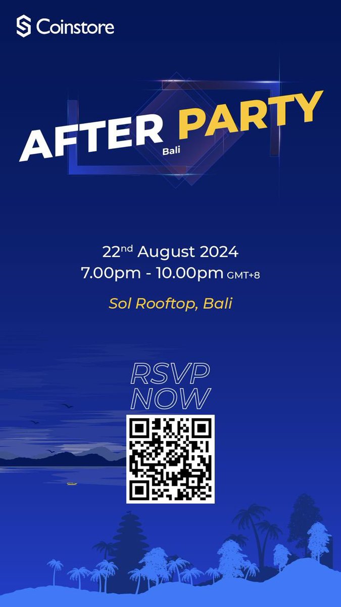 gfpayofficial's tweet photo. We are here as one of the Keynote Speakers. Join us at ‘After Party’ Bali with @CoinstoreExc . 

📅 22nd August 2024
⏰ 7:00pm - 10:00pm GMT+8
📍 Sol Rooftop, Bali
#Coinfest2024 #gfpay #gfp #CryptoCommunity #balicrypto #cryptomarket https://t.co/uv4rojElzu