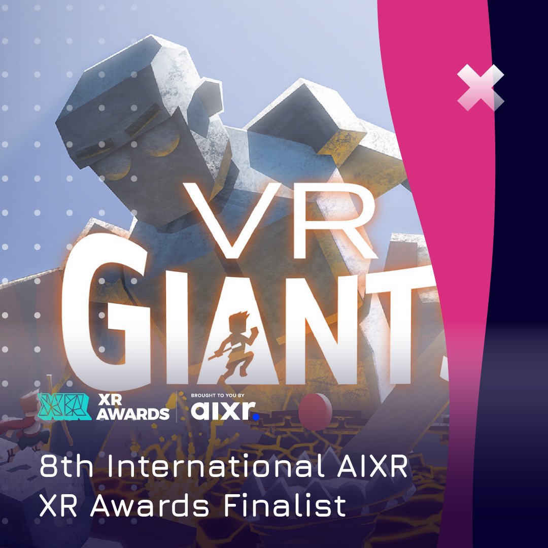 We're thrilled to announce that VR Giants is a finalist for XR Game of  the Year at the 8th International AIXR XR Awards! Join Goliath and David  on their epic journey through diverse landscapes and intricate puzzles  in this unique co-op experience. 🌟🎮 <a href="/AIXRorg/">AIXR</a>  <a href="/VRAwards/">AIXR XR Awards</a>