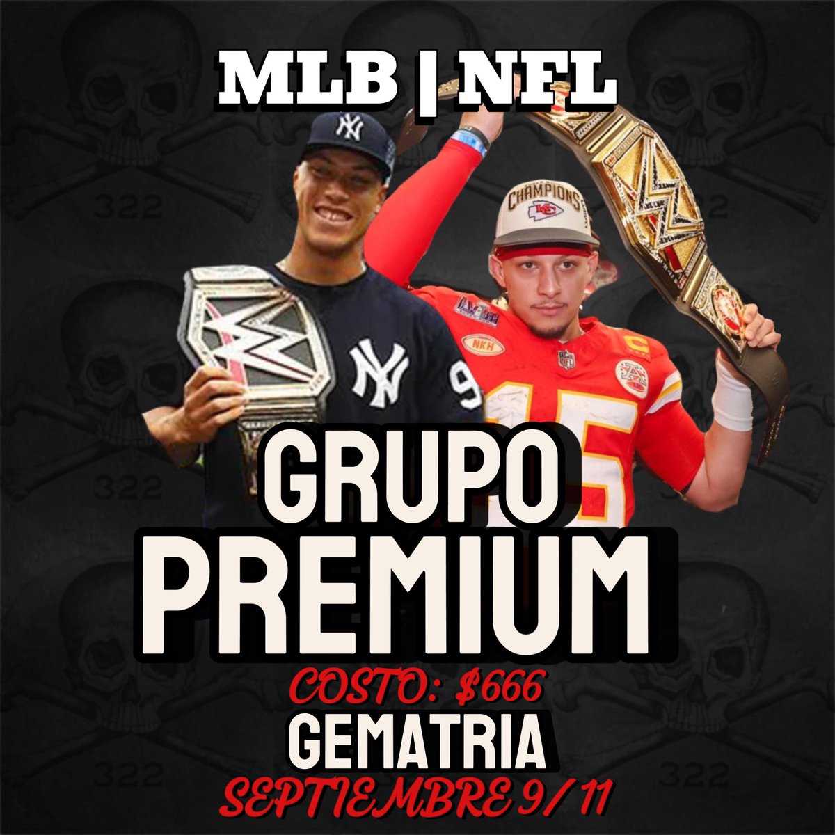 RevolverBets's tweet photo. Premium SEPTIEMBRE 9/11 🛩️🏙️

Si ya pasaste por la NBA, MLB en meses anteriores. OBLIGATORIAMENTE TIENES QUE ESTAR EN LA NFL.  #Gematria  

PAGAS SEPTIEMBRE y el resto de agosto es gratis.

Más de 300 clientes por MES, NO DIRÉ MUCHO Y QUIERO QUE ENTREN TODOS. El mejor mes 9/11 🛩️ https://t.co/StEExPly1J