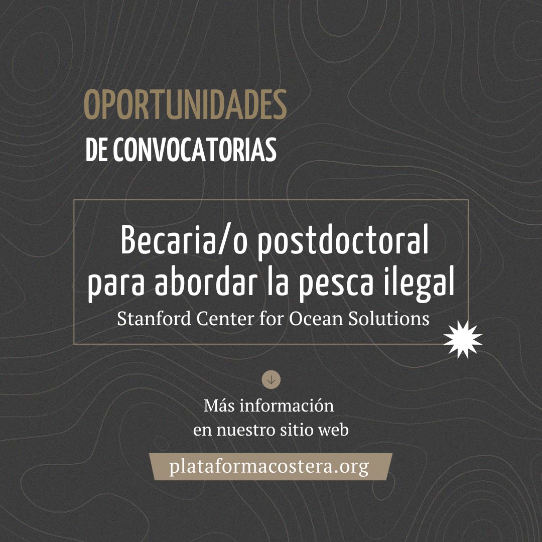 #Oportunidad 📣

✔ El Centro Stanford para Soluciones Oceánicas busca un/a profesional apasionado/a por la investigación y las políticas de sostenibilidad.

👇plataformacostera.org/oportunidades/…

#OportunidadLaboral #Sostenibilidad #Ciencia #GestiónPesquera #CambioClimático