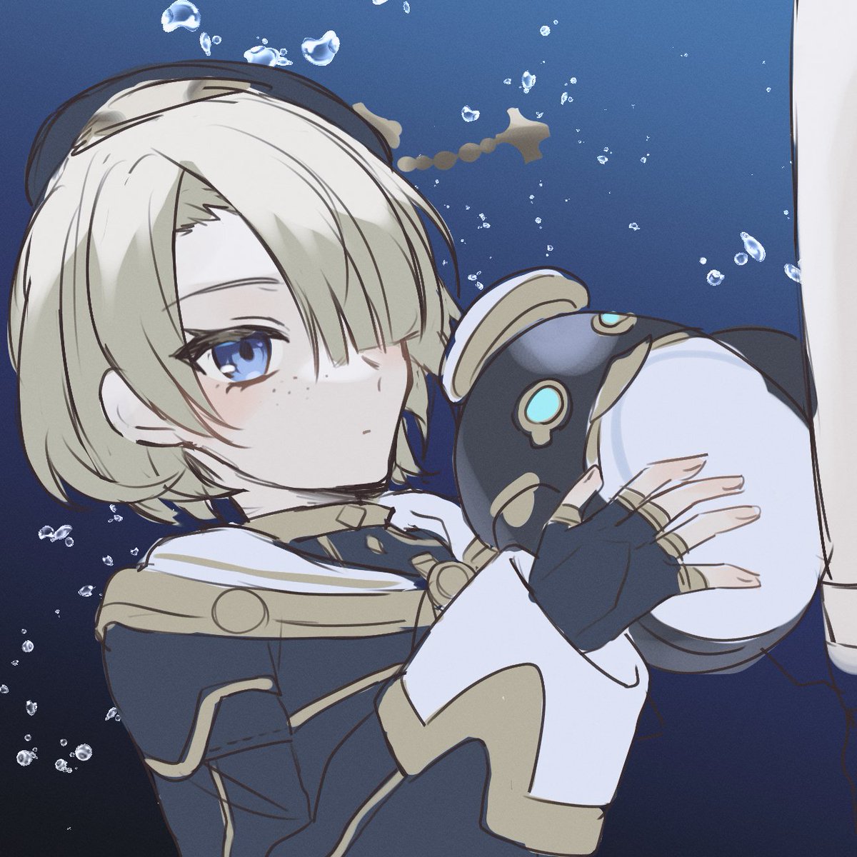 タルタリア(原神) 「私の原神絵は完成しないことで有名 」|かもりのイラスト
