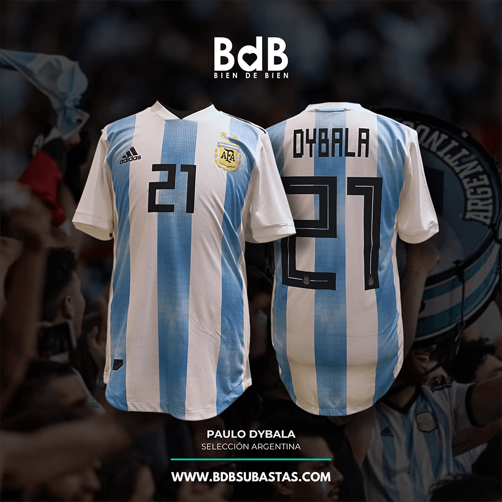 🔥Ideal para hinchas de <a href="/Argentina/">🇦🇷 Selección Argentina ⭐⭐⭐</a> ¡Subasta increíble!

Camiseta de la Selección Argentina 2018, Match Issued, de Paulo Dybala ¡Acá! bdbsubastas.com/subasta/argent…

Tenés tiempo hasta el martes 27 #BienDeBienSubastas
