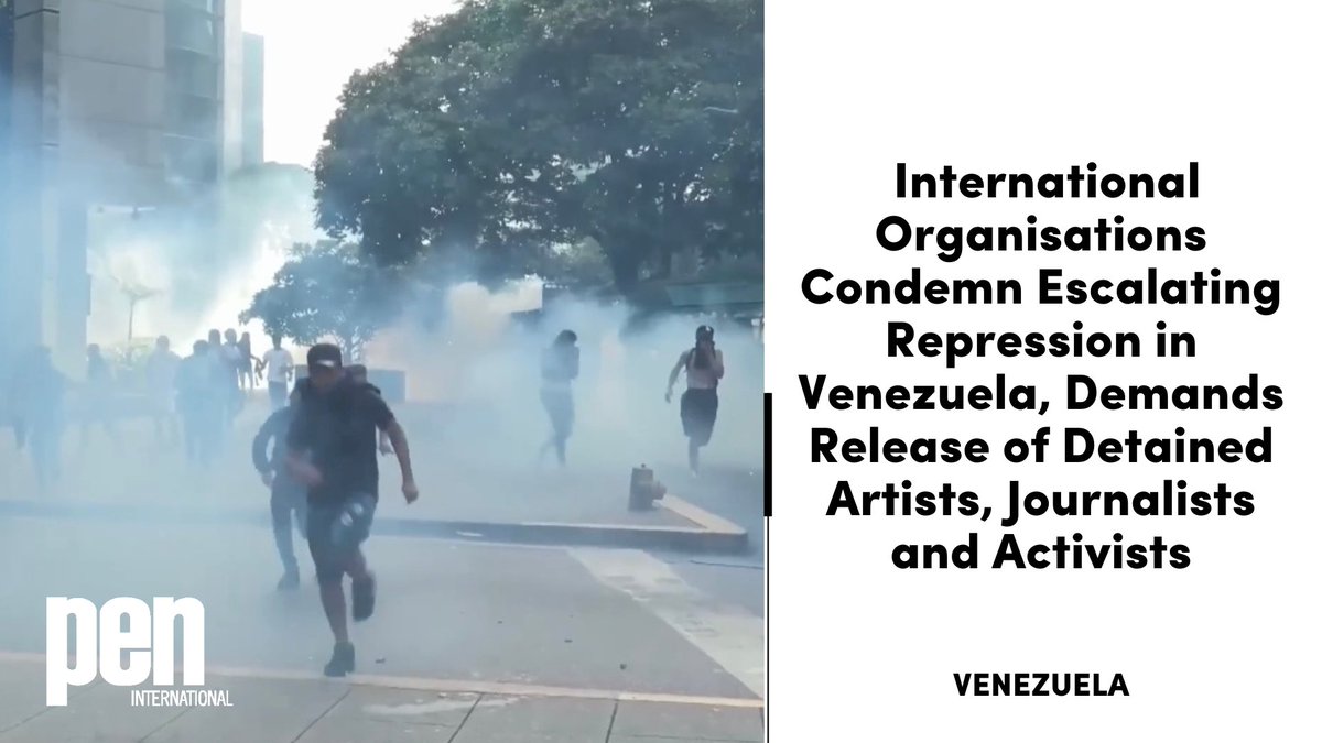#Venezuela: We join international organisations in condemning the brutal repression carried out by the government against citizens exercising their fundamental right to peaceful protest and free 
expression. We demand that human rights are upheld and call for an end to attacks,