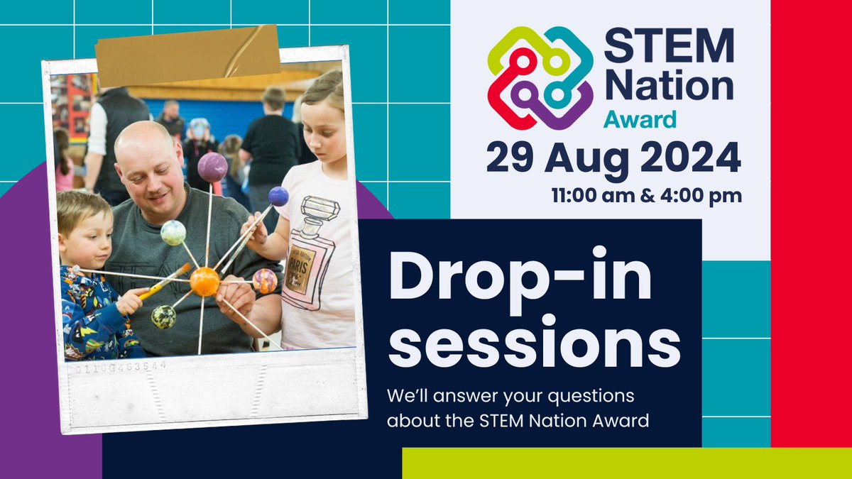 STEM @ Education Scotland (@stemedscot) on Twitter photo The #STEMnation Award Programme from <a href="/EducationScot/">Education Scotland</a> develops effective practice and supports whole-setting approaches to STEM. Our team are on hand to support you on your STEM improvement journey. Want to find out more? Sign up for our next drop-in session
eventbrite.co.uk/e/stem-nation-… The #STEMnation Award Programme from <a href="/EducationScot/">Education Scotland</a> develops effective practice and supports whole-setting approaches to STEM. Our team are on hand to support you on your STEM improvement journey. Want to find out more? Sign up for our next drop-in session
eventbrite.co.uk/e/stem-nation-…