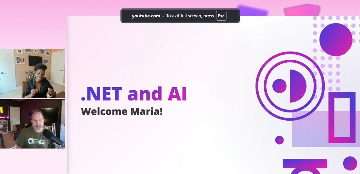 augvcor's tweet photo. One of my favorite person in #dotnet, @shanselman, kickstarting #dotnetconf #FocusOnAI with how @github #CoPilot is your junior pair programmer you can collaborate over long conversations and then was joined by Maria in demoing how to convert a modern app into an intelligent app https://t.co/5lG7T7OLNA