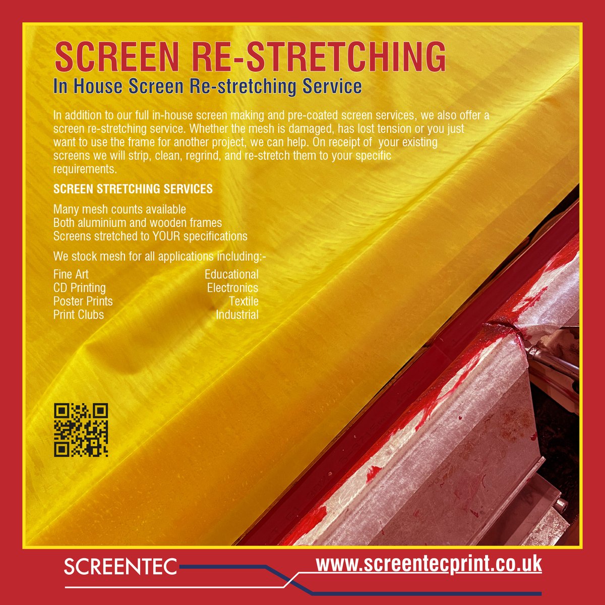 screen_tec's tweet photo. Screen Stretching Service #screenstretch #screenstretching #screenprinting #screenprint #screenmaking #printmaking #printmaker #print #aquaart #ink #saatimesh #screenmakingchemicals https://t.co/afAyY9wiEr
