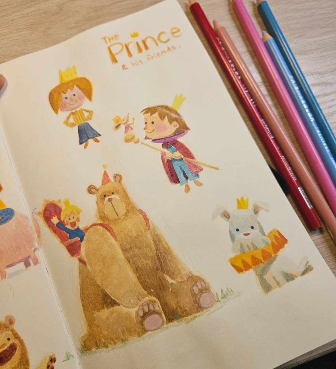 I've been working traditional these days and I gotta say, its so satisfying being able to hold my work in front of me ✨️ I still love digital but there's just something about traditional that makes me go 👌👨‍🍳😚💕