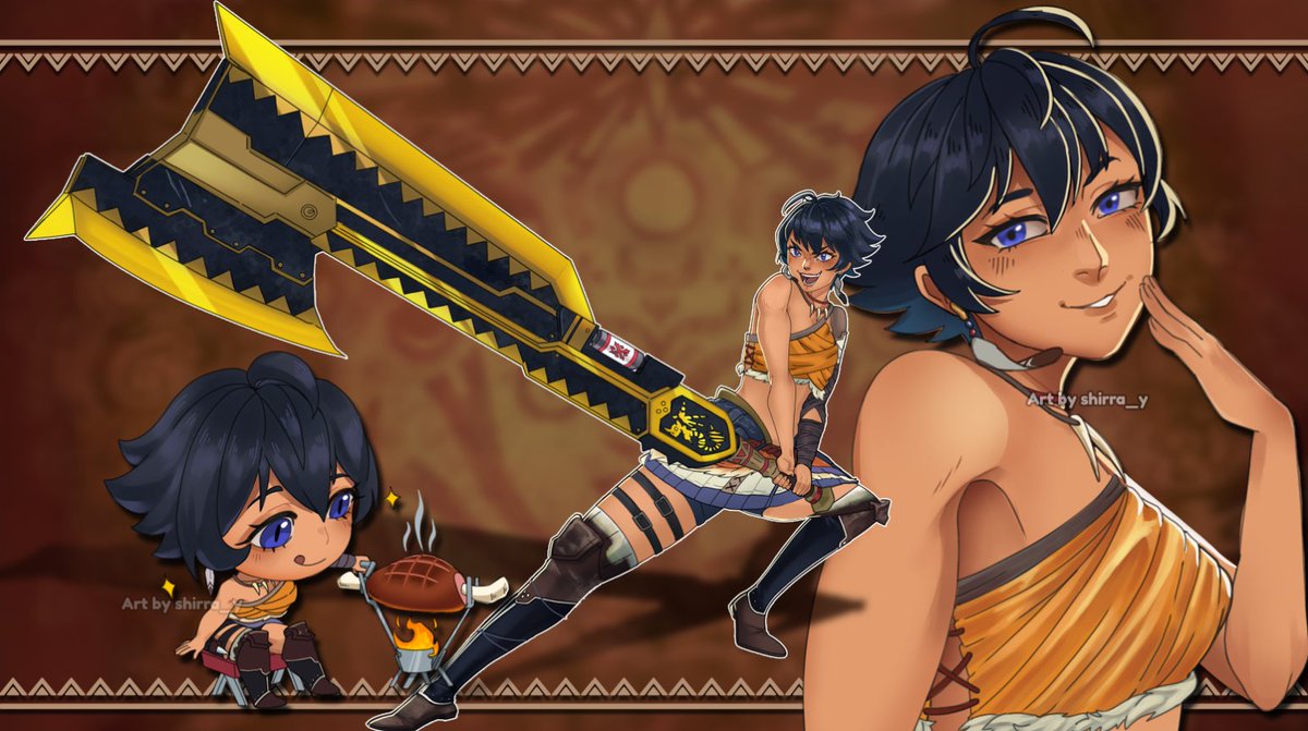 shirra_y's tweet image. I got rejected by the company I was applying for, so I&apos;m open till Septemeber or until my slots are full

Thank you to @rantroper for the opportunity ✨️ I enjoy drawing her so much! 

#MonsterHunter #switchaxe #chibiart #CommissionedArt #opencommission #digitalart