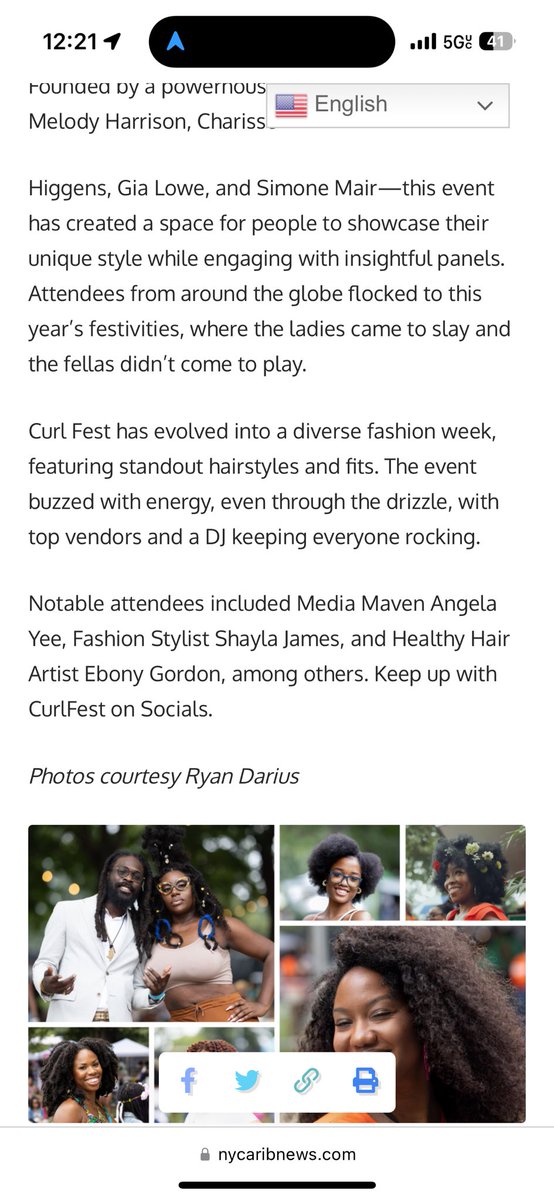 ShaylaBang's tweet image. Me being mentioned as a notable attendee at #CurlFest in a New York news article, wow …I’m blown away!! God what are you trying to tell me. Im following your lead ❤️ wow just wow
