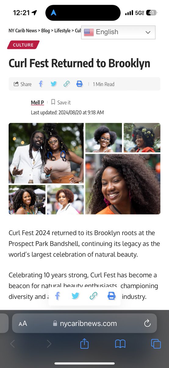 ShaylaBang's tweet image. Me being mentioned as a notable attendee at #CurlFest in a New York news article, wow …I’m blown away!! God what are you trying to tell me. Im following your lead ❤️ wow just wow