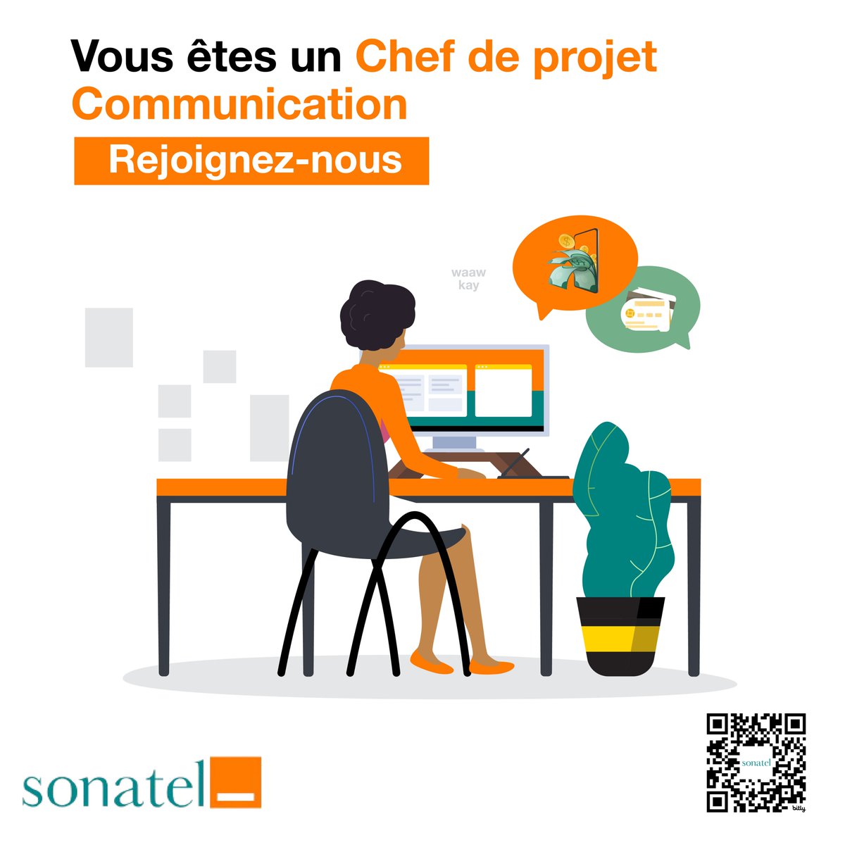 📢 Sonatel recrute :

•⁠  ⁠Un chef de projet digital 
Cliquez sur ce lien pour postuler ➡️ bit.ly/4dubIMP

•⁠  ⁠Un chef de projet communication Orange Money
Cliquez sur ce lien pour postuler ➡️ bit.ly/3SSxrG0

N’hésitez pas à partager cette publication