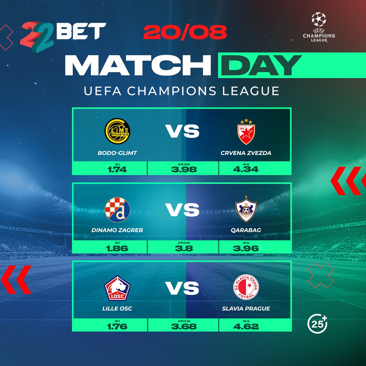22BET_Uganda's tweet photo. 🏆 UCL Qualification🔥

⏰Kick off: 22:00

What are your predictions on this action?

Kwata #BestOdds wano 👉🏾 https://t.co/4Cq69ZF7WF

#22BetAlwaysPays #UCLQualification https://t.co/t3iKq7mflo