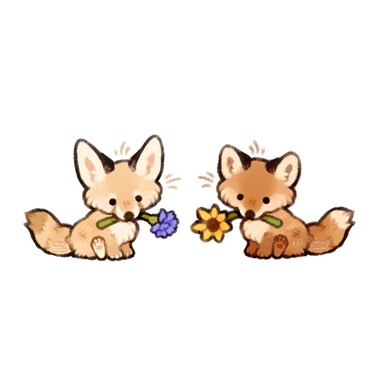 spicy_mochi's tweet photo. here is her matching fox friend! https://t.co/WWSgZssOiO