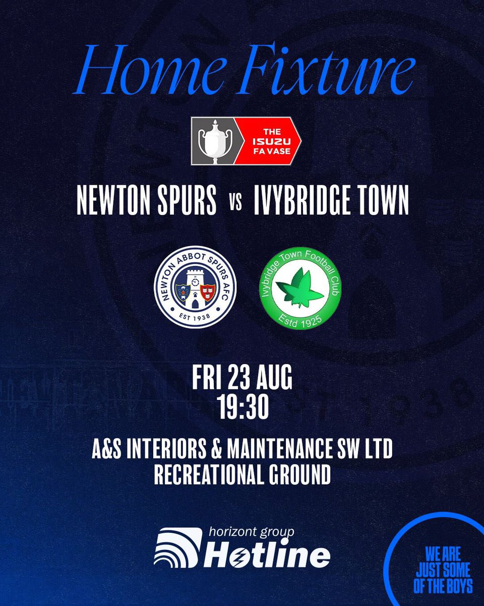 NewtonSpurs's tweet photo. โฝ๏ธ๐ตFIRST TEAM FIXTURE๐ตโฝ๏ธ
๐ Friday 23rd August
๐ @Ivytownfc
๐ FA Vase
๐ The Rec
โฐ 19:30
Next up for the lads is a home tie in the FA vase against Western League side Ivybridge. Should be an interesting game. Your support will be huge!๐
#wearejustsomeoftheboys
#COYS๐โฝ๏ธ https://t.co/uJHHm7KP9E