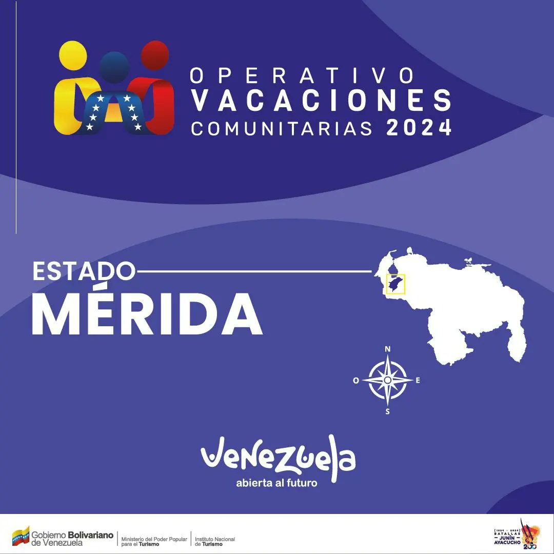 INATURPORT's tweet photo. En estás Vacaciones 2024 visiten el estado Merida, recorran este maravilloso estado, con un clima agradable y sus grandes bellezas Naturales, Mérida los espera.

@nicolasmaduro
@delcyrodriguezv
@alipadronven
@minturvzla
@inaturvzla
@minturvzla2.0
@asdrubalrincones
@braianvargasve https://t.co/uIWy8Q7u5F