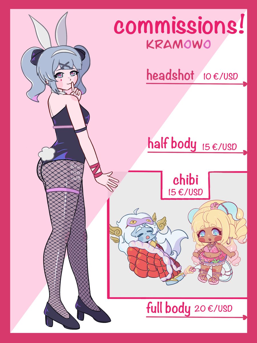 KRAMOWO's tweet photo. NEW C0MMISSION SHEET 🩷

Interact to support a small artist account! Interested DM or via KO-FI (feel free to ask any questions)📩✨ https://t.co/JkQlVBIE5d
