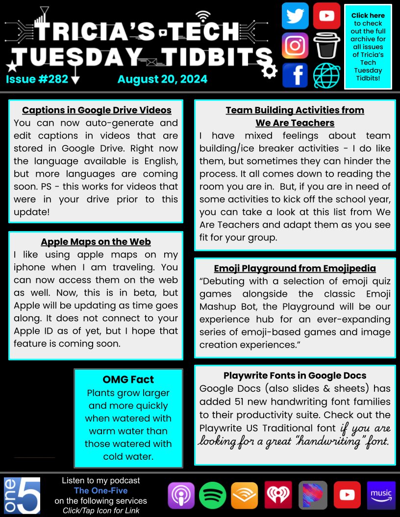 talouis's tweet photo. Learn something new...look inside this week's issue of Tricia's #TechTuesdayTidbits! https://t.co/EZ7eoKCQkH https://t.co/81h98TISbV