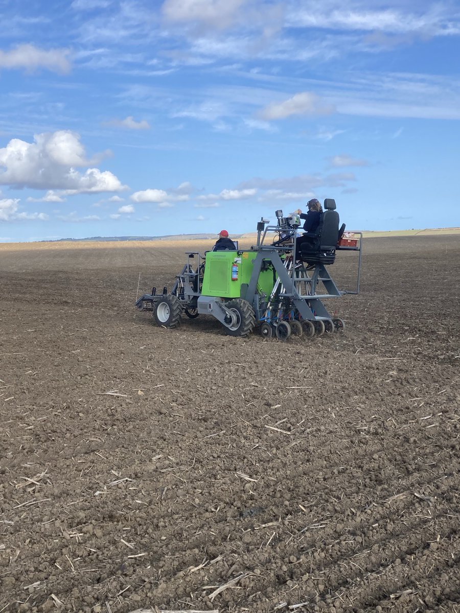 Drilling winter oilseed rape plots for NIAB for harvest info 2025. Fingers crossed not the slug and CSFB pressure this year. Busy day for NIAB Northern Team as combining 🌾 as well.