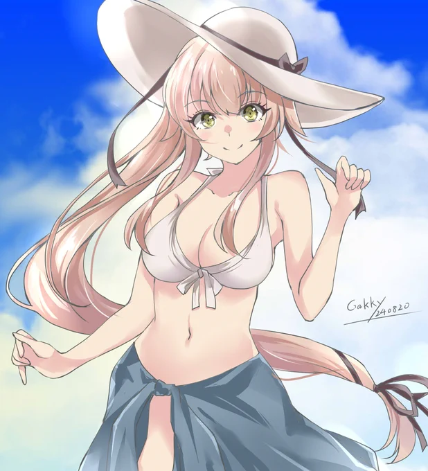 #艦これ版真剣お絵描き60分一本勝負_20240820夏の終わりの由良さん 