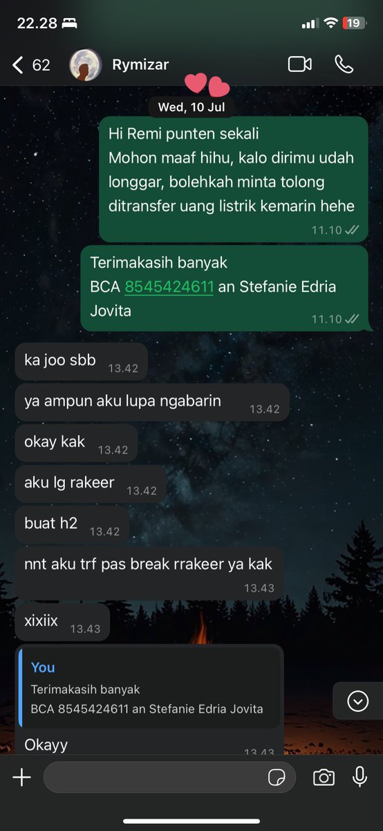 eternal_tawan's tweet photo. [6]
Mulai lah di sini..
Ada 1001 alasan dia ngga segera bayar utang dia. Cut off saat ini, utang dia IDR 5 juta (listrik) + IDR 2.4 juta, karena dia mau beli tiket We Are Fancon aku yang D1.

In total, utang dia = IDR 7.4 juta

*ps. perhatikan time stamp https://t.co/7tL68hAVX4