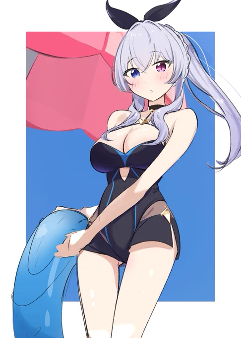 水着てんてー^^ #てんて絵 
