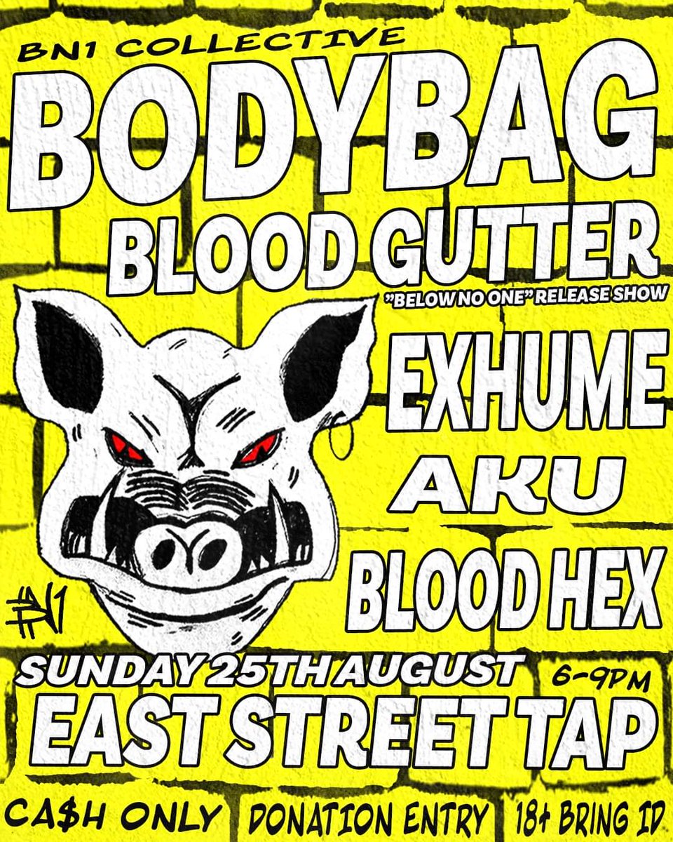 bloodgutterbn1's tweet photo. This weekend in Brighton
3 shows for 3 good causes
Pull up https://t.co/VoRH3iLpPJ