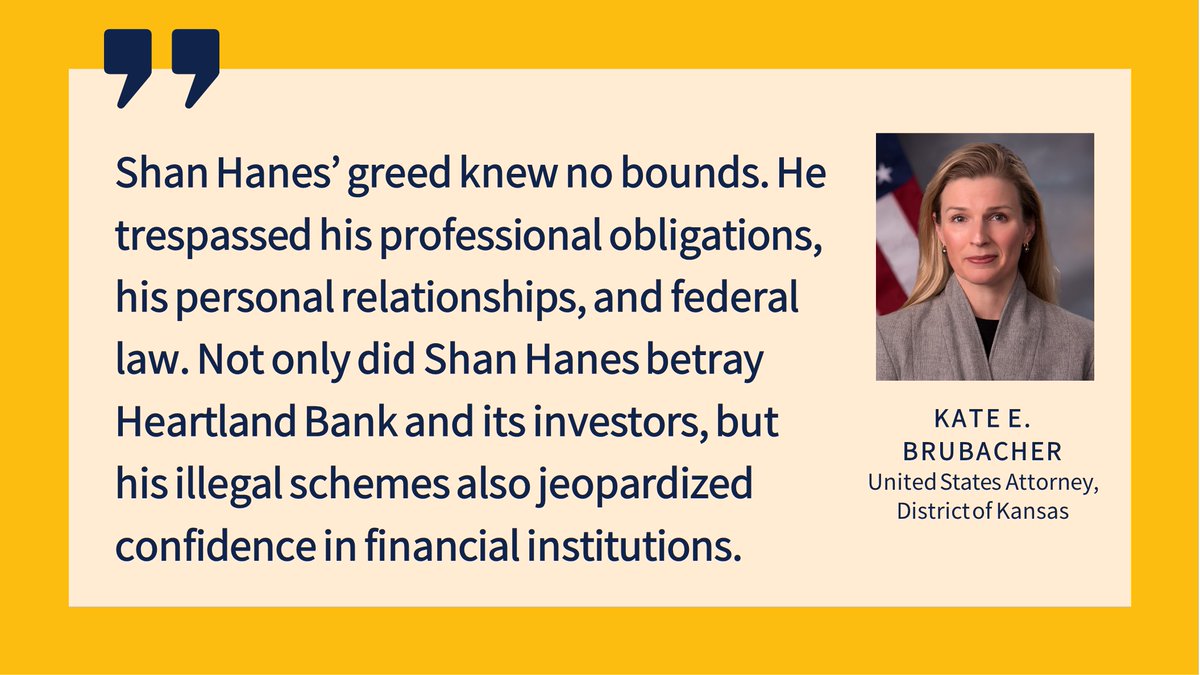 U.S. Attorney Kate E. Brubacher addressed the media after a former Kansas  bank CEO was sentenced to 293 months in prison in connection with a crypto  scam. @FBIKansasCity @FDIC_OIG @OIGFedCFPB