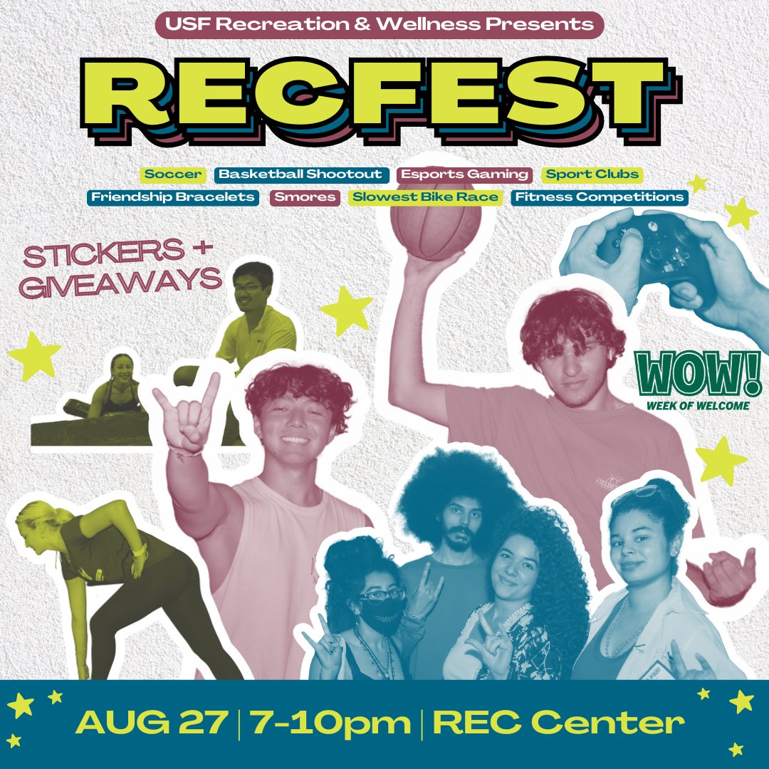 👀  RecFest is just 1 week away! 

▶️ Find Your Fit! Come out to learn more about our Personal Training and  programs! 

🔗 Don't miss out on these great events at the REC Center! Sign up using the link in our bio!

🗓️ August 27th
⏰ 7-10 PM
📍 REC Center